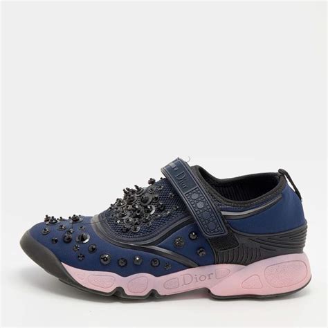 dior fusion sneakers ebay|Dior Blue Neoprene Embellished Fusion Slip On Sneakers Size .